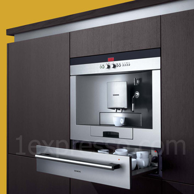 Machine expresso SIEMENS � encaster TK68E570 + Chauffe-plat pour tasses de caf� SIEMENS HW140560